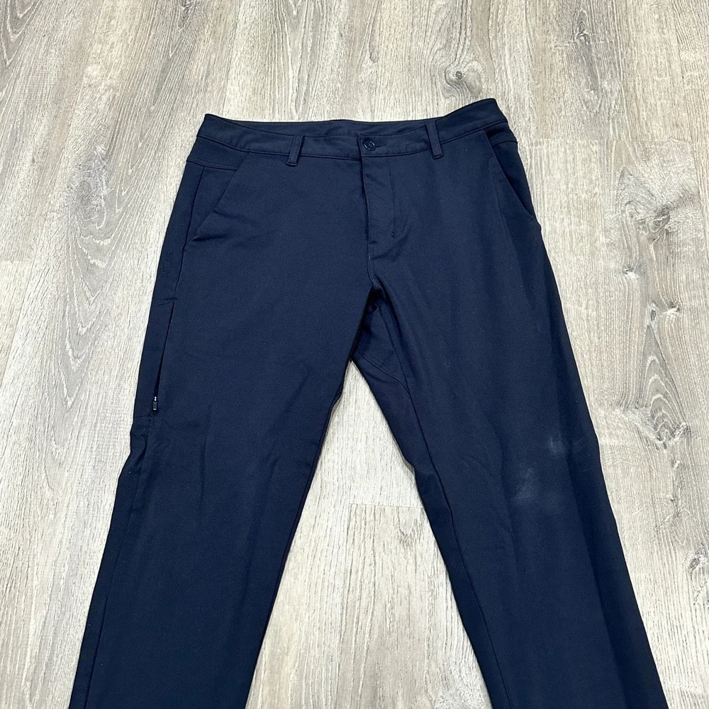 BYLT Premium Basics Everyday Pant 2.0 Mens Large Navy Slim Performance Chino